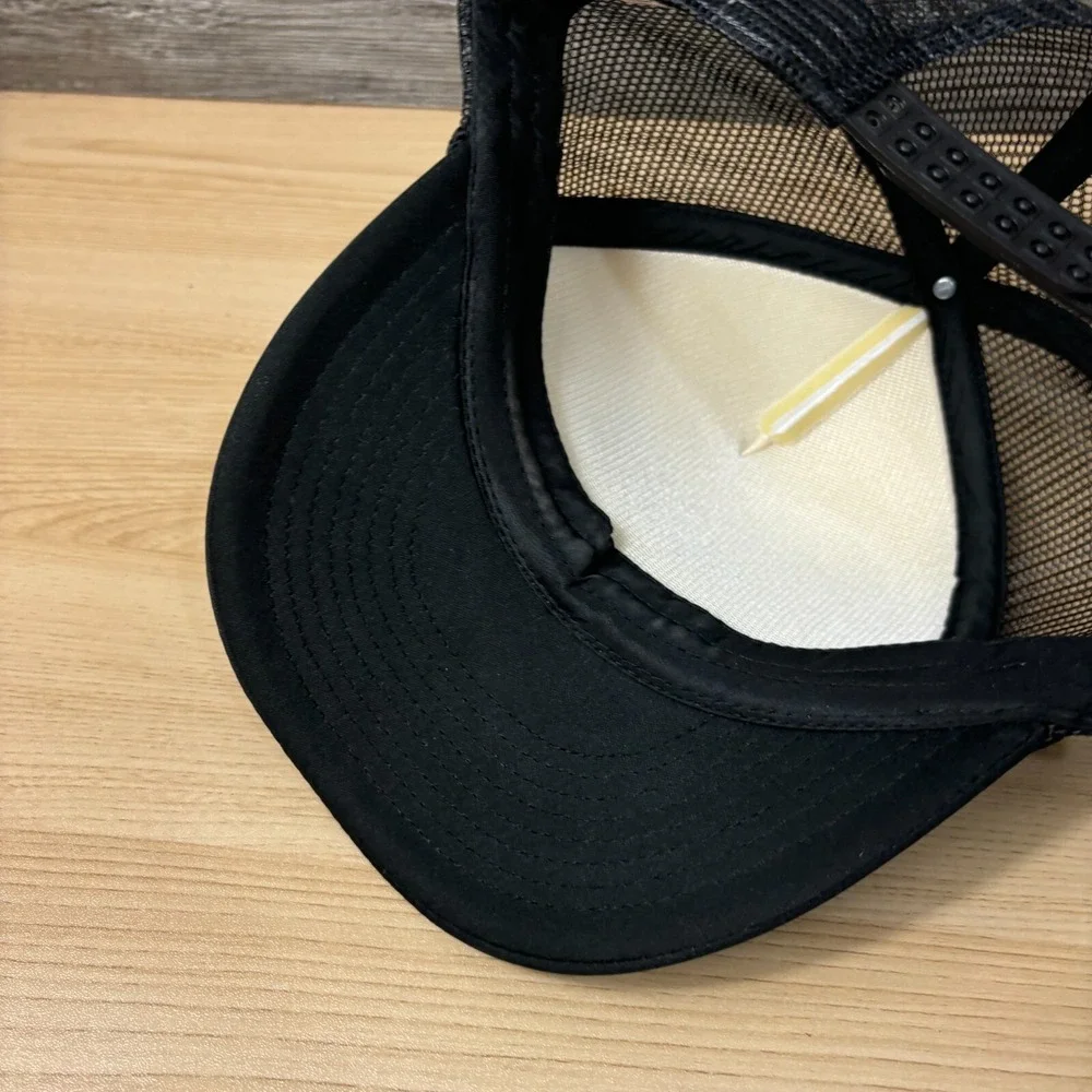 Camp Counselor Hat‎ Cap Snapback Black White Trucker Camping Adjustable